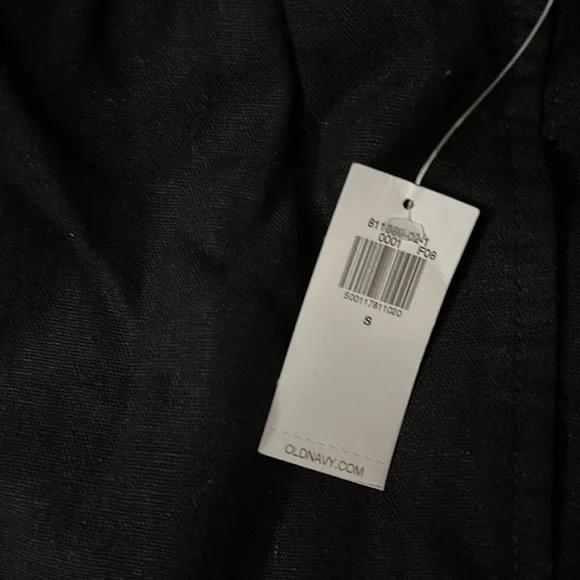 NWT! Old Navy Women’s Black High-Waisted Linen-Blend Straight Pants 🛝 - Picture 7 of 7